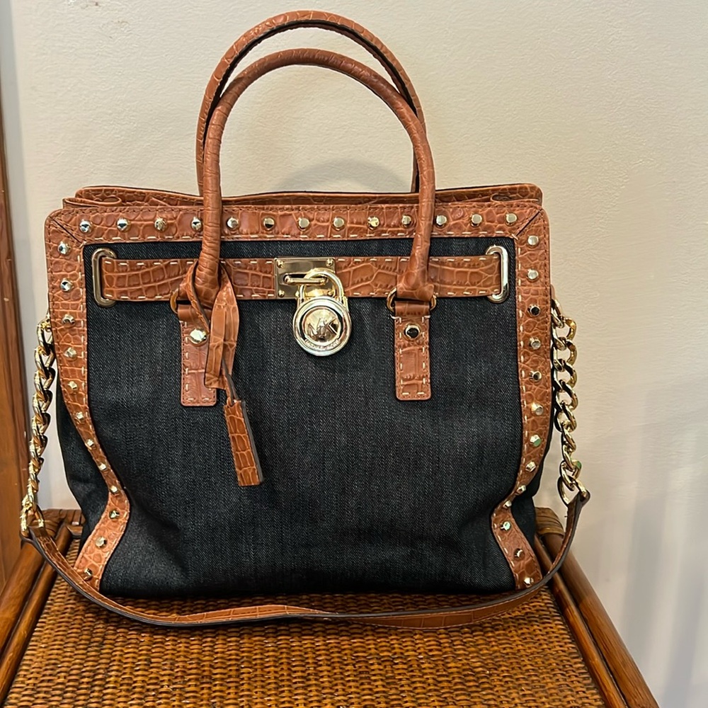 Stylish Brown and Black Handbag